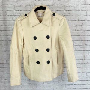 Tommy Hilfiger Cream Short Pea Coat